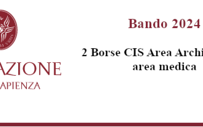 2024 BANDO PER 2 BORSE CIS AREA ARCHITETTURA E AREA MEDICA