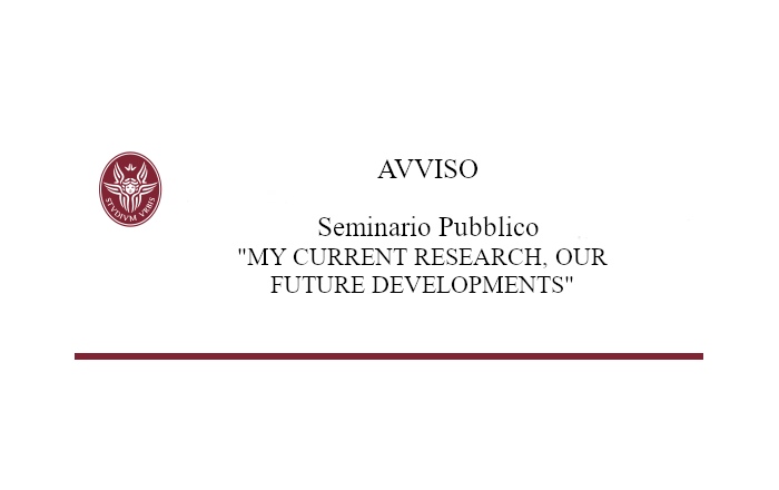 PUBLIC SEMINAR 21 MAY AT 13.00 - Prof. Eugenio MARTELLI